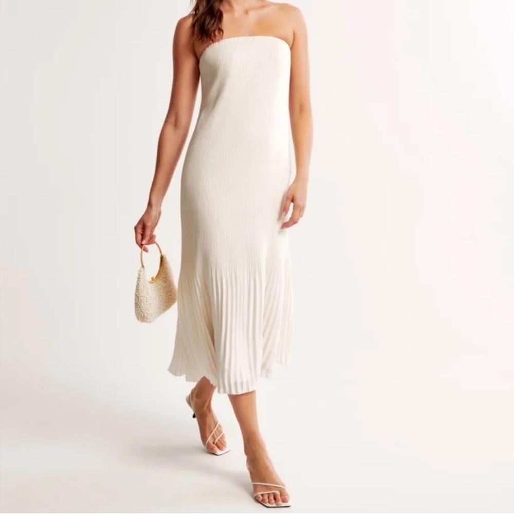Abercrombie & Fitch Giselle Pleat Midi Dress